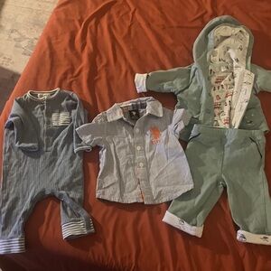 Baby Boys’ Named Brand 3-6 Month 3 Outfit Clothing Lot